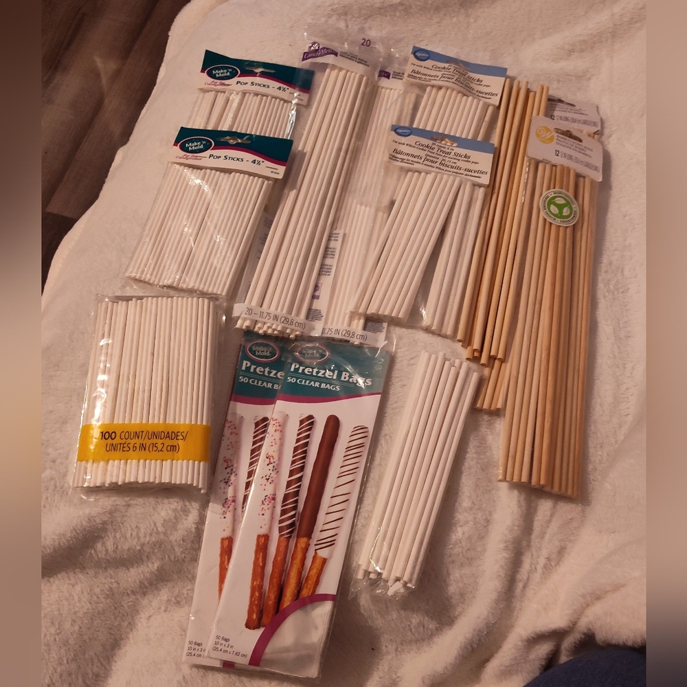 NEW! Assorted Cake Pop and Pretzel Stick Bags Bundle (12+pks)